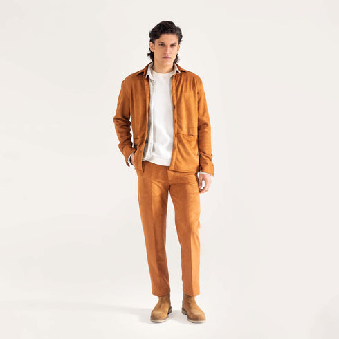 CLASSIC SUEDE BUTTON DOWN SHIRT